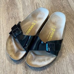 Birkenstock Black Patent Madrid Sandal